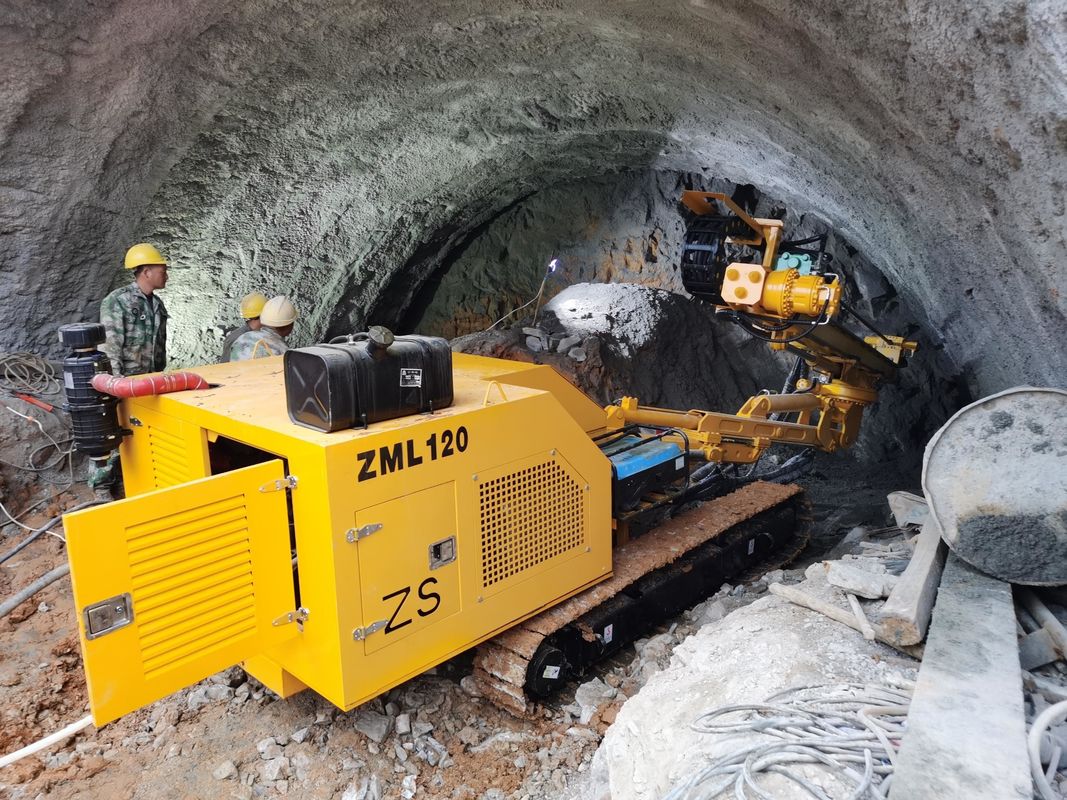 Wielofunkcyjna wiertarka skalna typu crawler do budowy tuneli